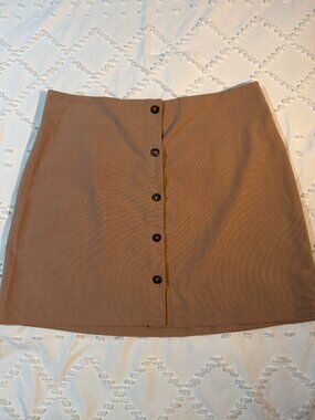 SHEIN button-front mini skirt